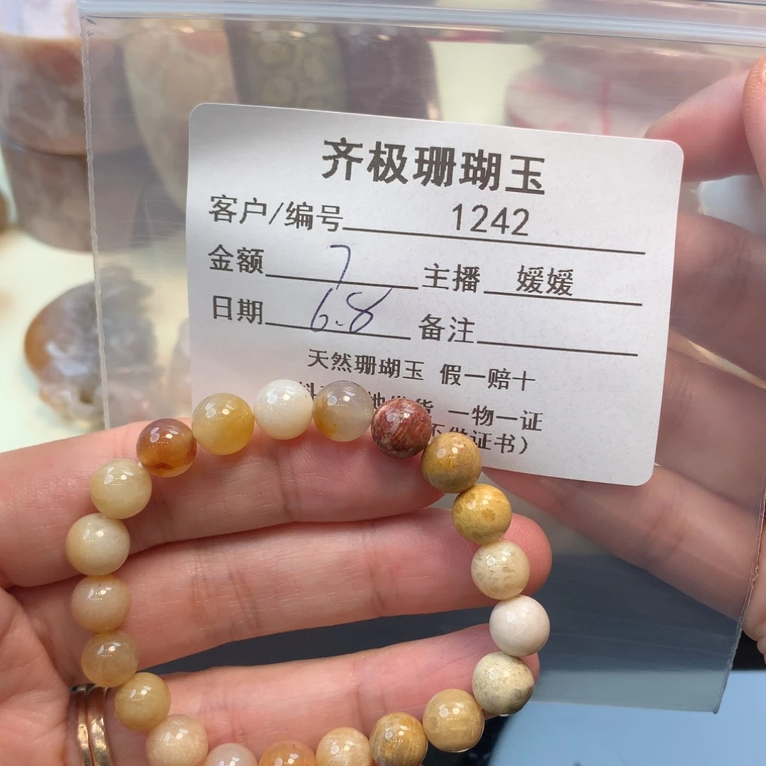 硅化珊瑚（珊瑚玉）未镶嵌颈饰梓*