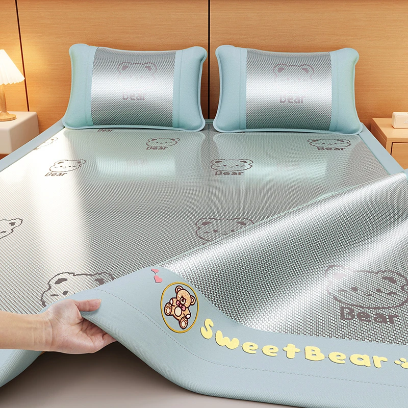 2025春夏新款冰藤席凉席双人床上冰丝席宿舍床品空调席可裸睡草席