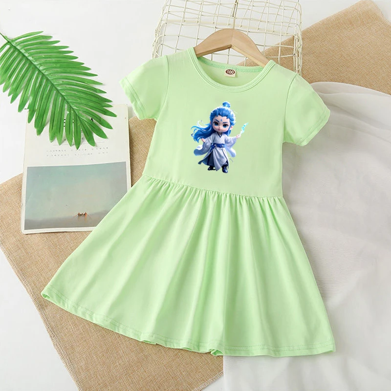 女童短袖连衣裙夏季儿童洋气可爱甜美公主裙女宝宝裙夏装