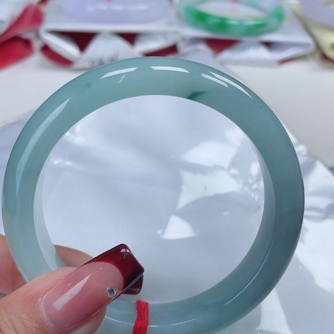 翡翠手镯未镶嵌缅甸翡翠58圈76