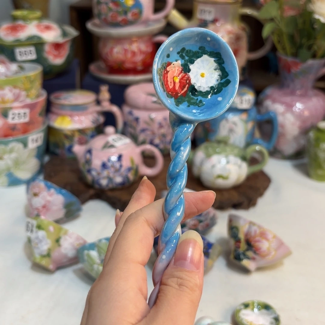 景德镇手绘高温釉下彩陶瓷茶具