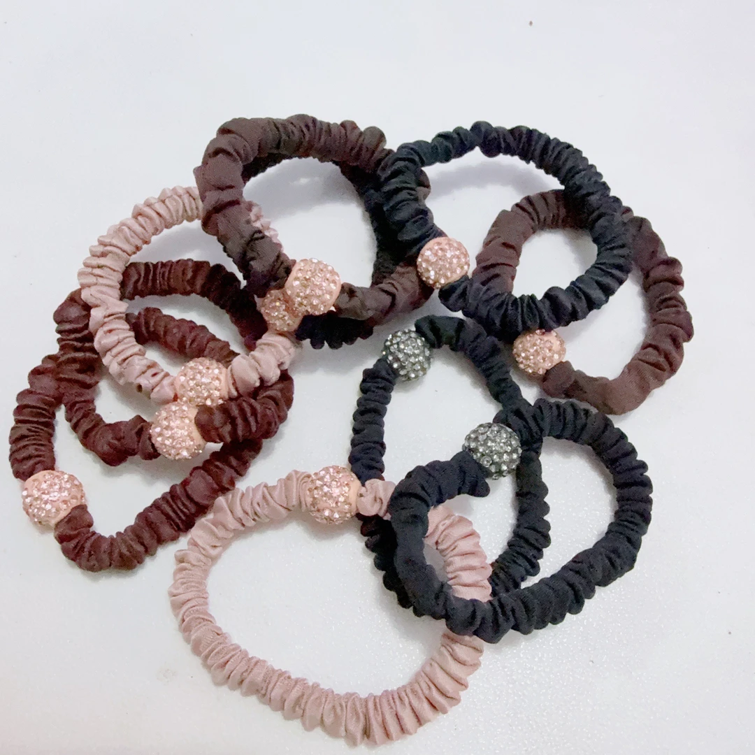 网红发绳成人扎头绳高弹橡皮筋纯色气质发绳发圈头饰3598