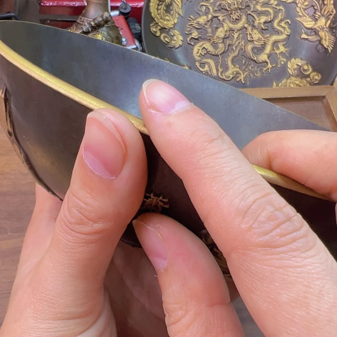 紫金风磨铜五路财神盘