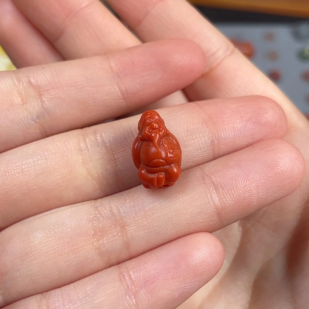 南红玛瑙财神未镶嵌随*