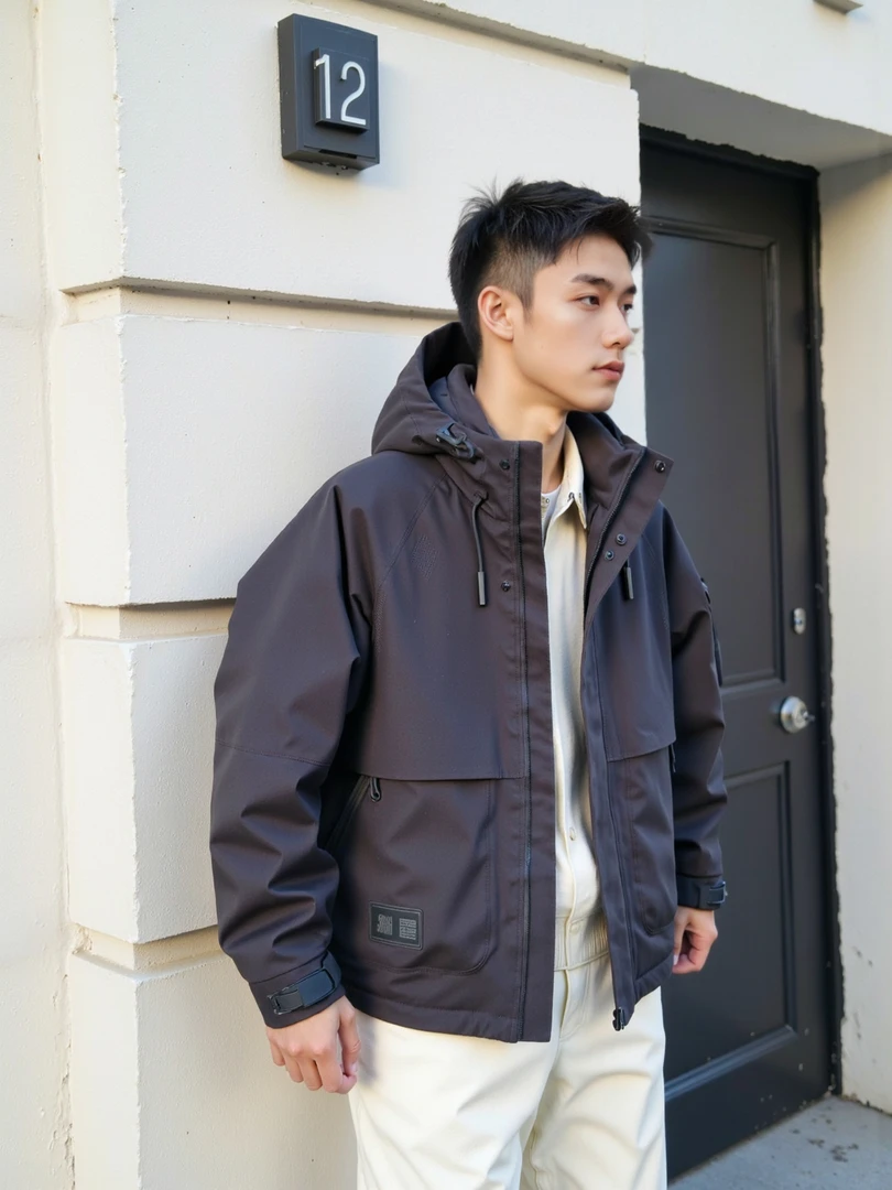 【丽公主专属】防风连帽工装羽绒服休闲保暖外套冲锋衣羽绒服6688