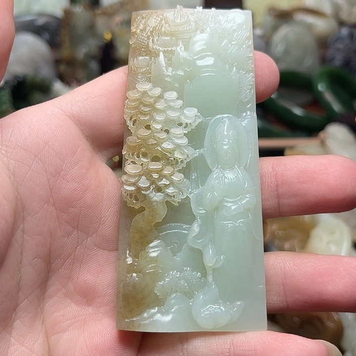 和田玉未镶嵌挂件