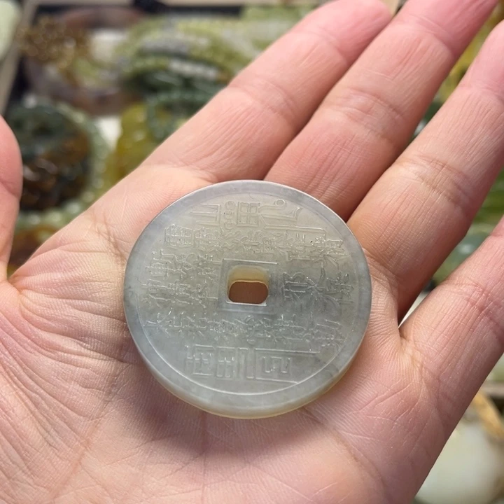 用***8蛇纹石玉未镶嵌颈饰