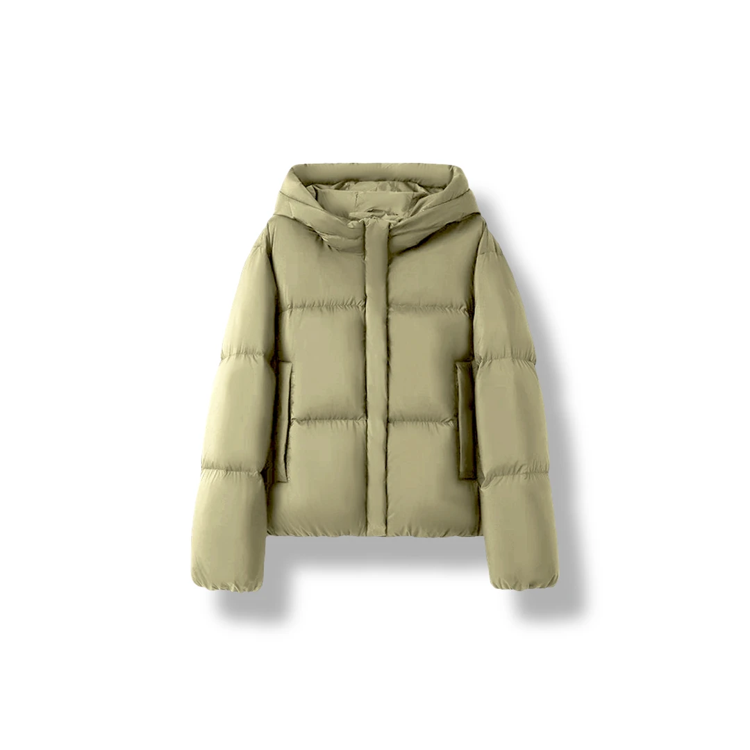 （抹茶色）秋冬短款羽绒外套休闲通勤风（CSM-RD361-209-167）