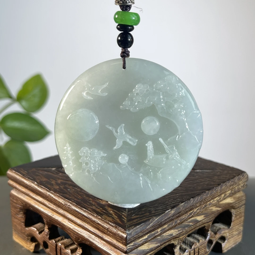 JTB22-103 天然翡翠缅甸A货 山水牌