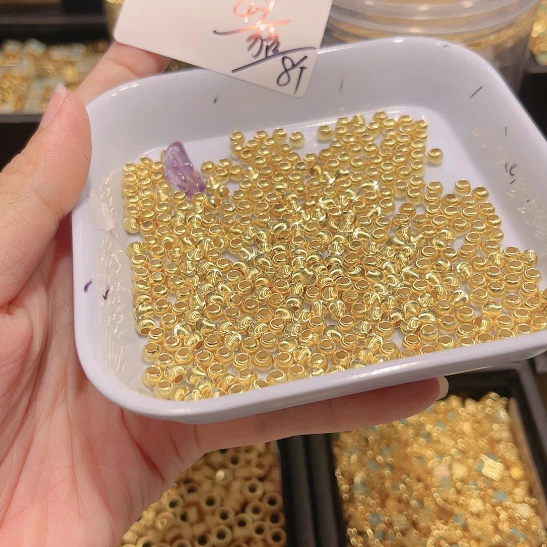 水晶珠宝半成品银S925镀金镶嵌72