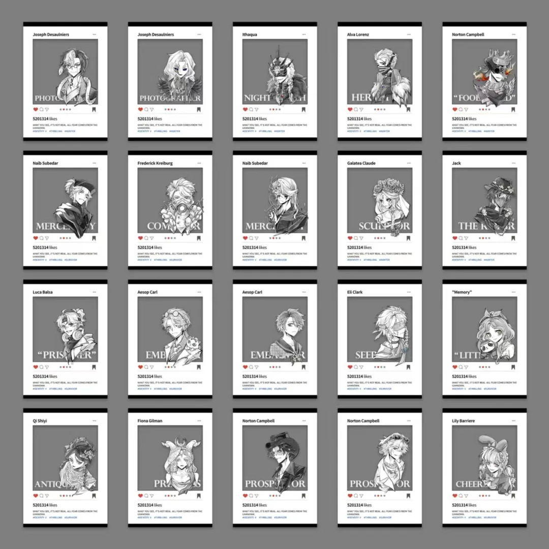 【拆盒】同人周边  黑白风双面亚克力透卡  盲盒代拆