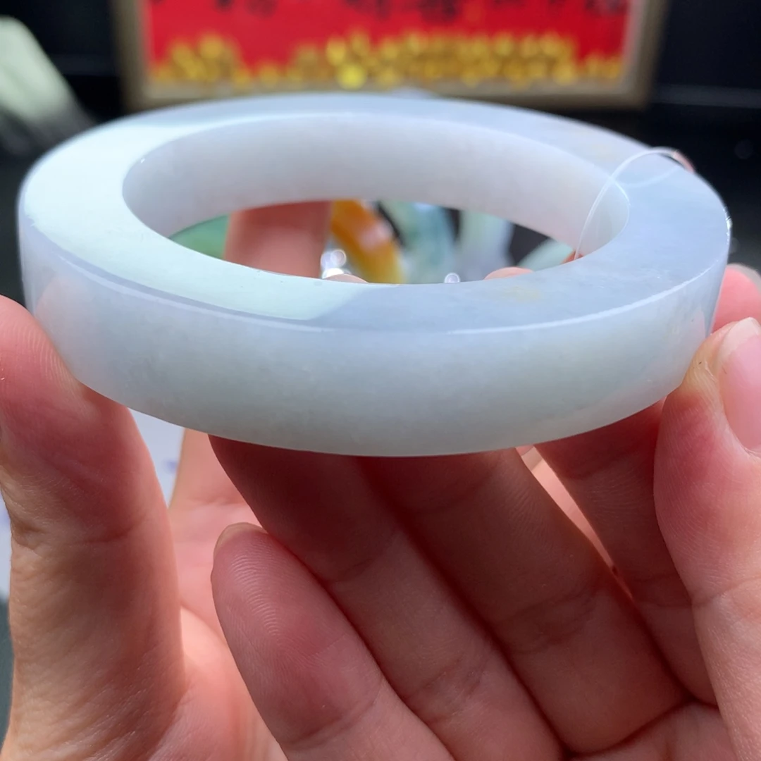 定制翡翠未镶嵌翡翠手镯叮当主播