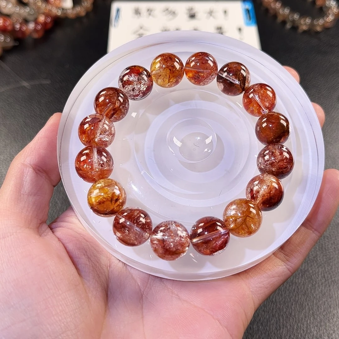 水晶未镶嵌手链闪灵锦鲤胶花花看货扣品名