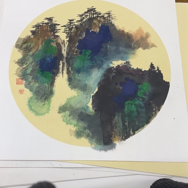 国画38-38卡纸作品艺