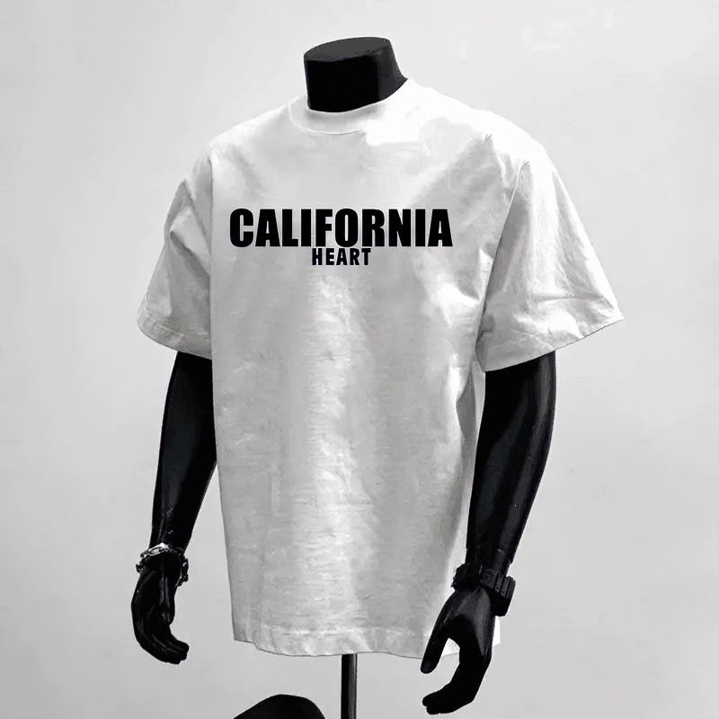 重磅不透白短袖t恤男大码美式潮牌半袖男士夏季胖子宽松纯棉上衣