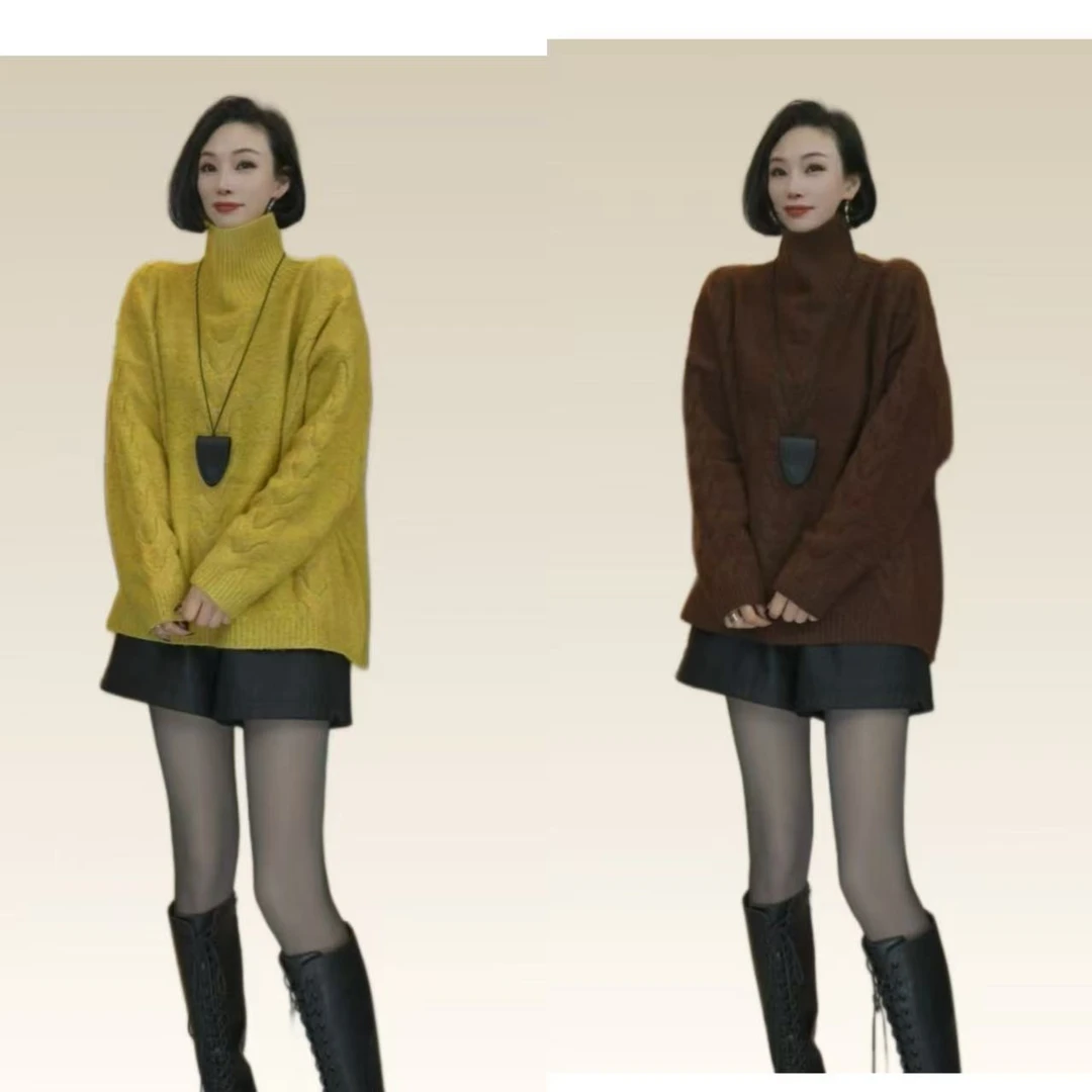 蒋姐家 欧货麻花高领毛衣 璋