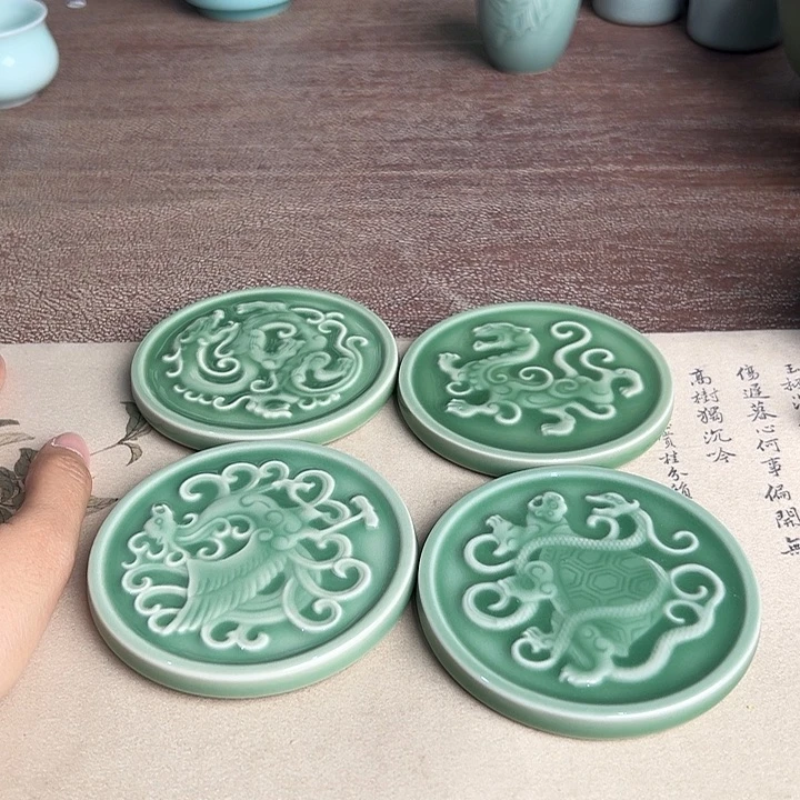 龙泉云间青瓷小米茶器