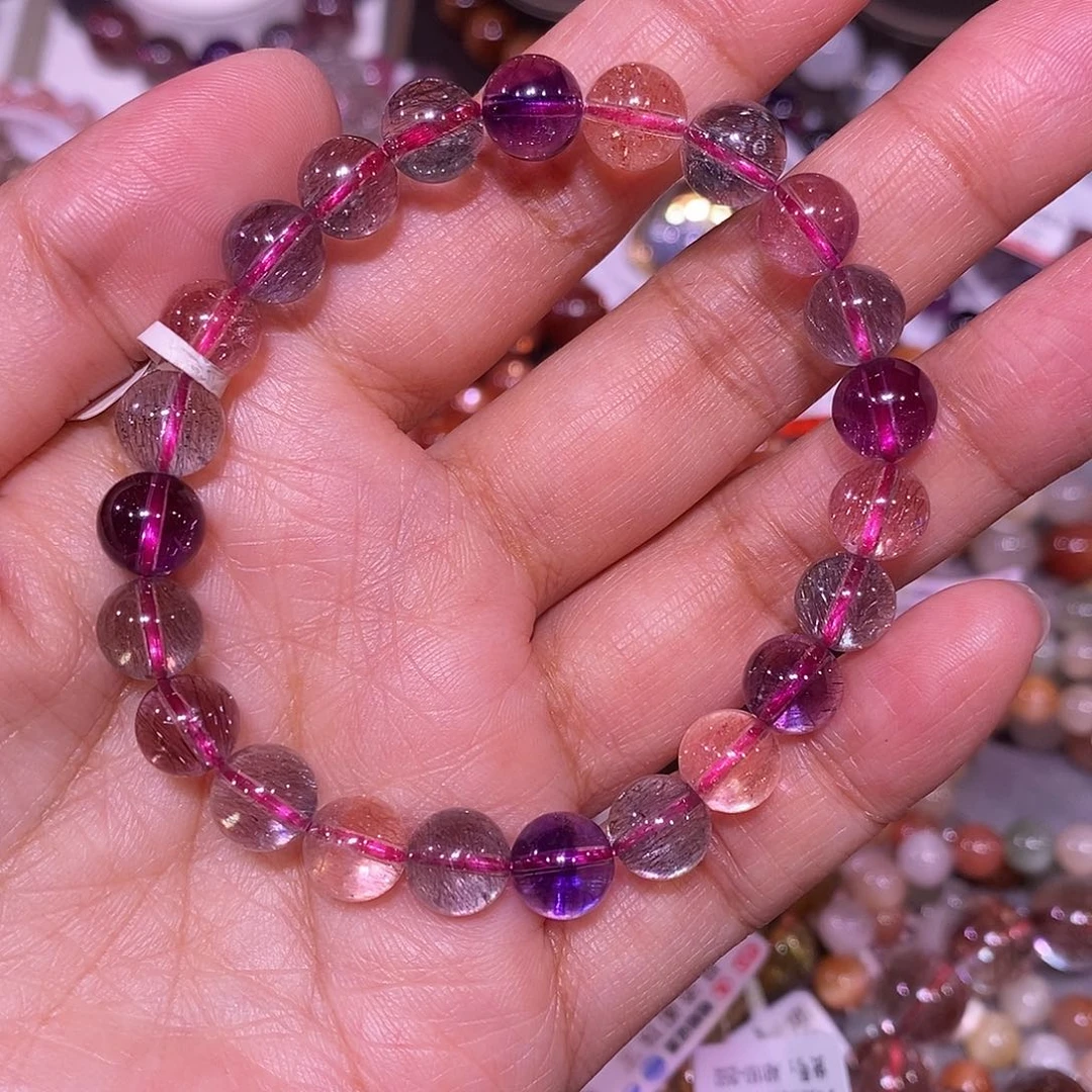 未镶嵌手链水晶超七手链8mm