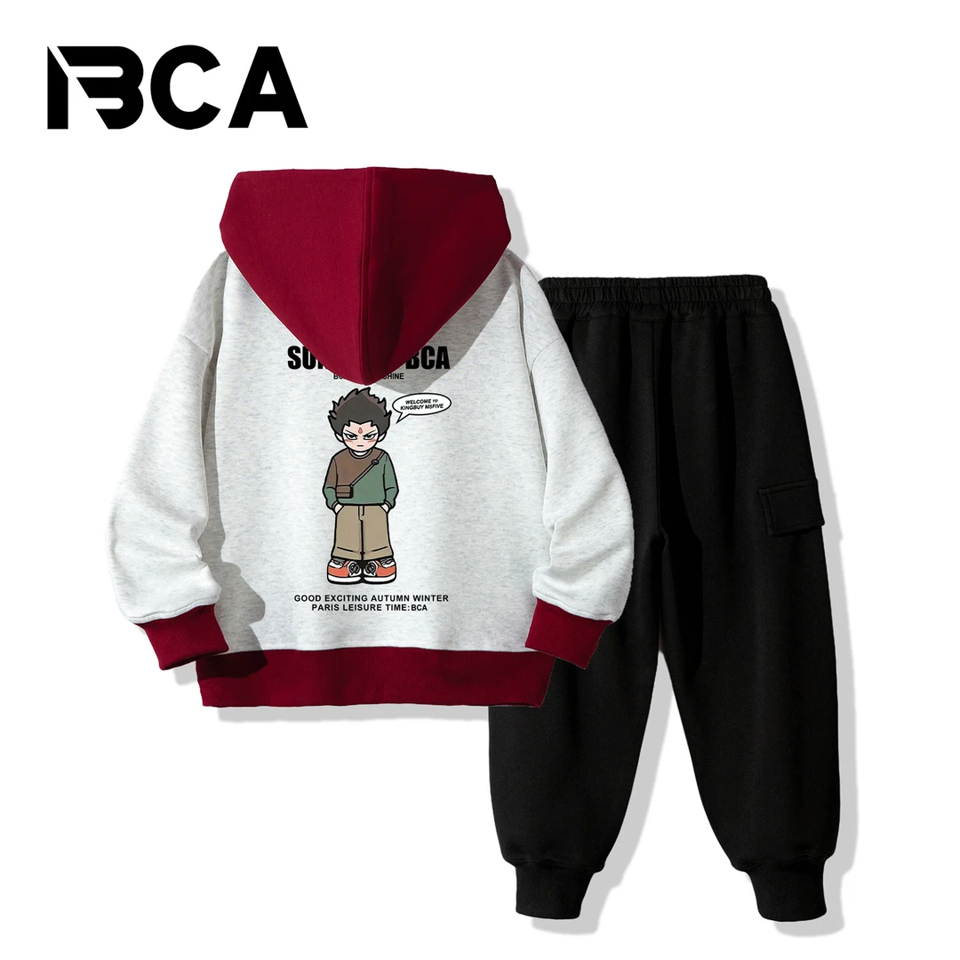 BCA【自带气场】中大童青少年男童连帽秋季套装（S-004+TU-17+GN-5）