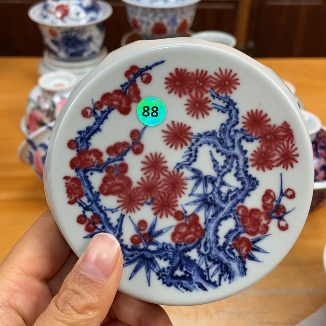 手绘现代茶具非古董保****境