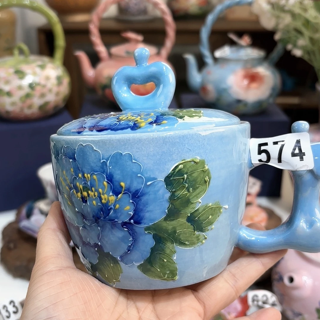 景德镇手绘高温釉下彩陶瓷茶具