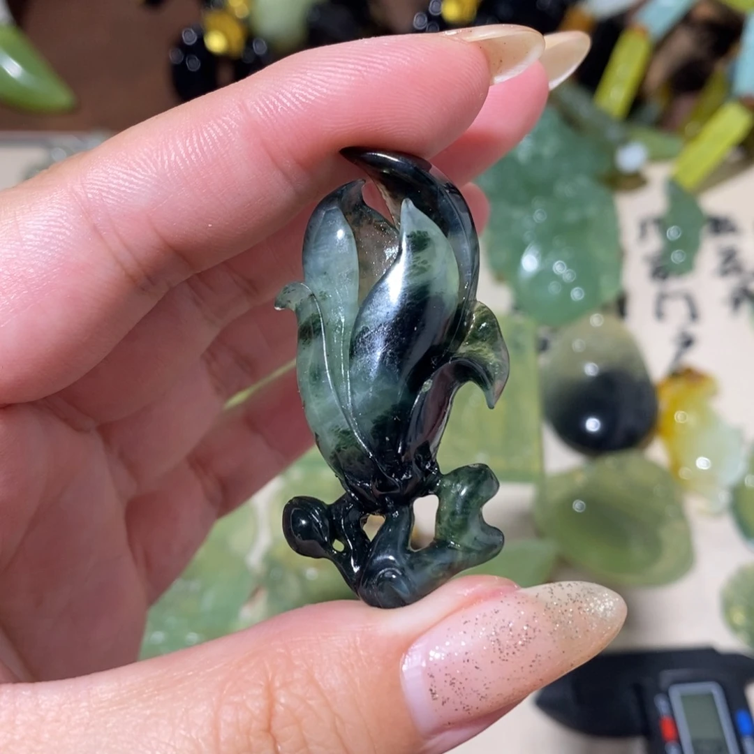 蛇纹石玉未镶嵌吊坠(不含链)