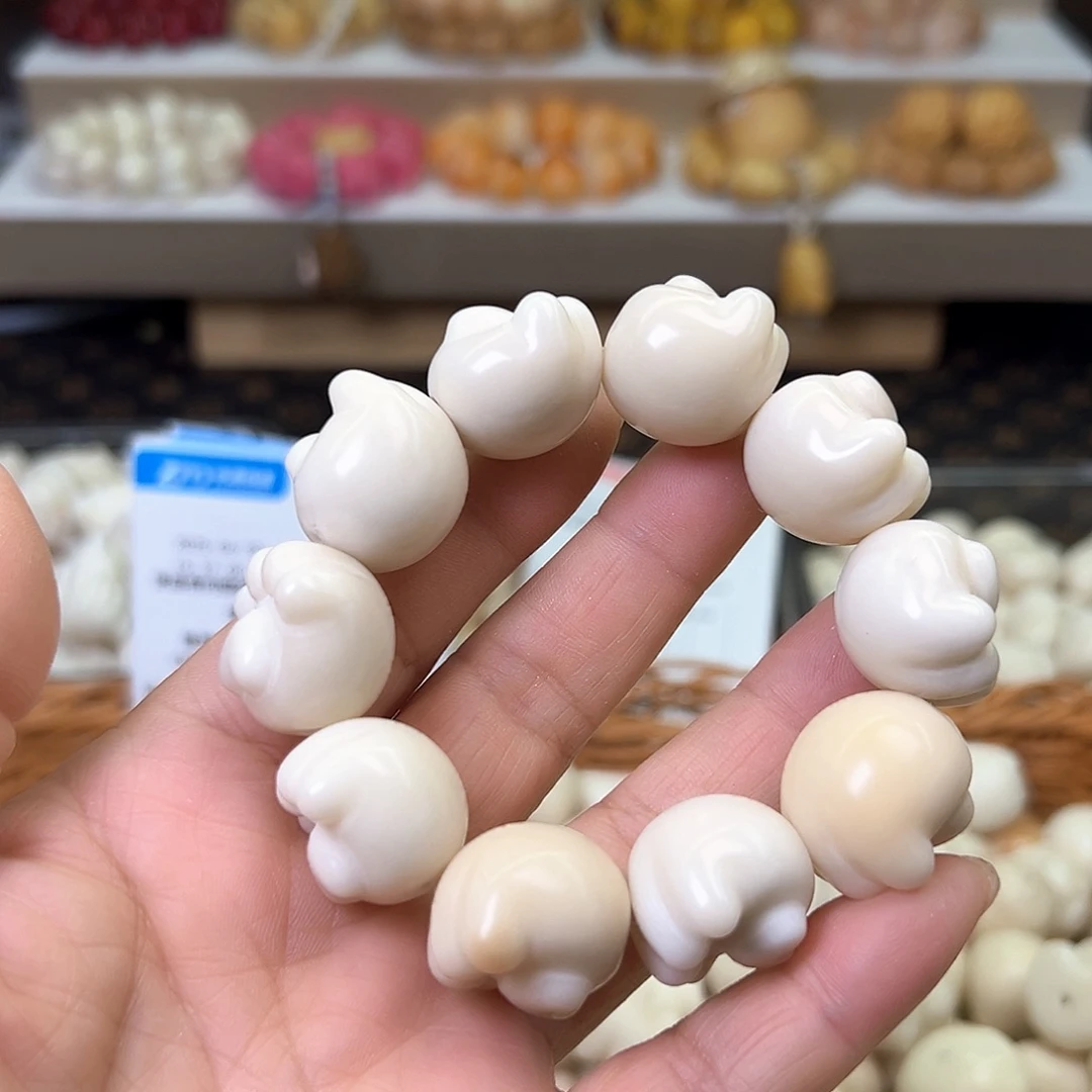 菩提根/象牙果手串瑕疵小爱心猫爪1头有坏有裂