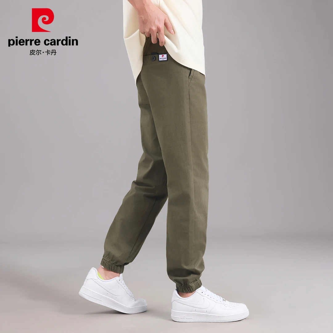 皮尔卡丹休闲裤男士2025秋季新款松紧腰束脚运动痞帅长裤子男装