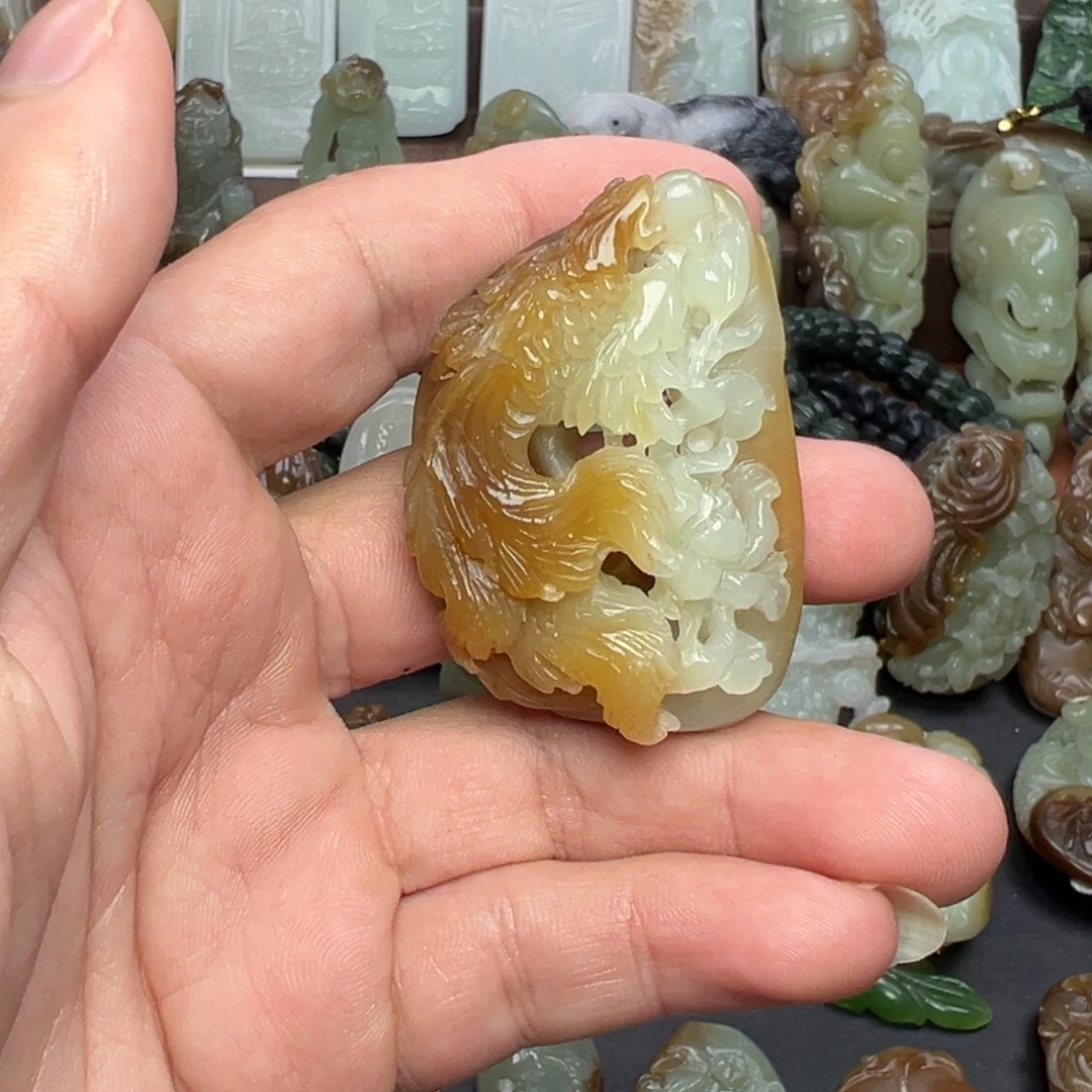 和田玉未镶嵌挂件