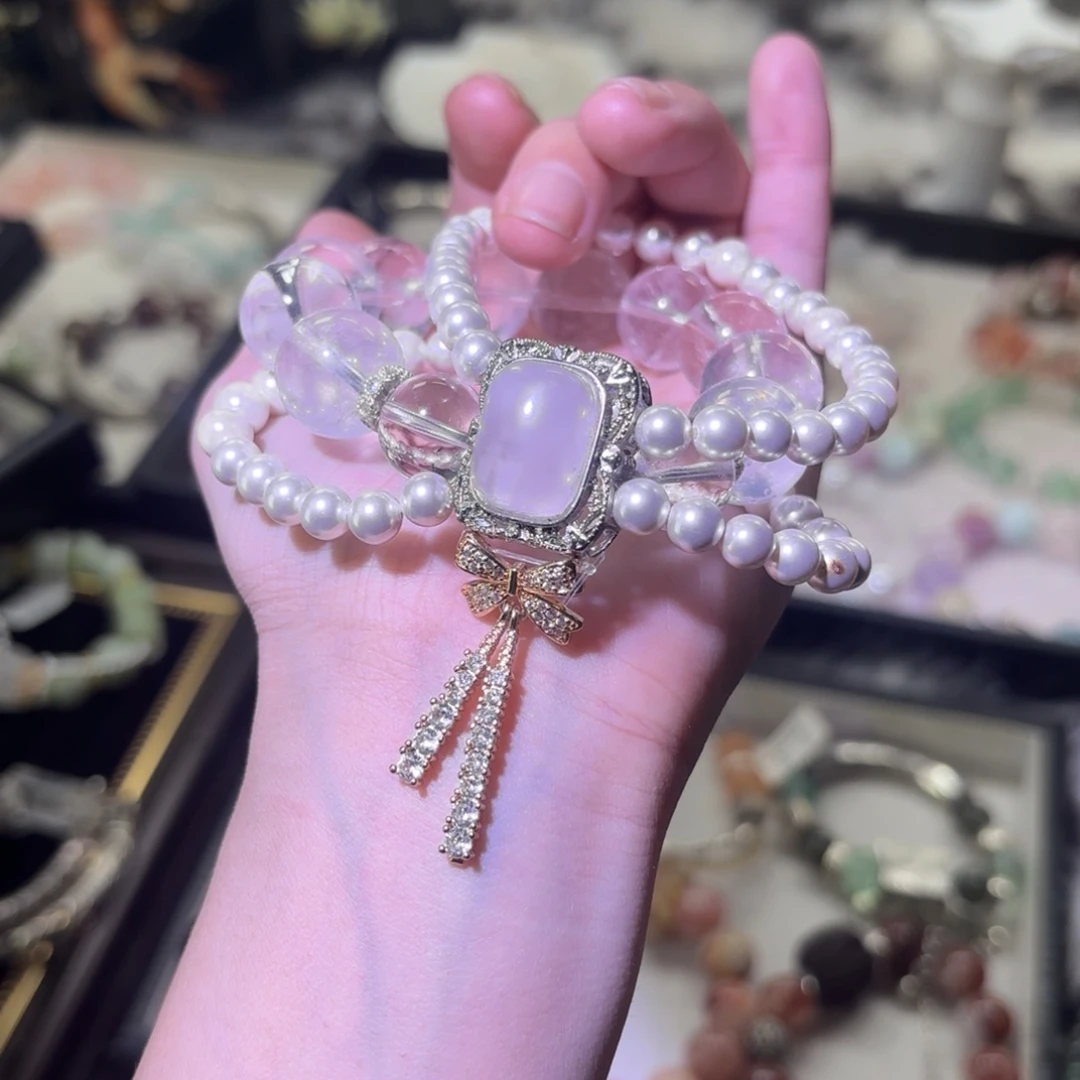 手链18K金镶嵌烟晶