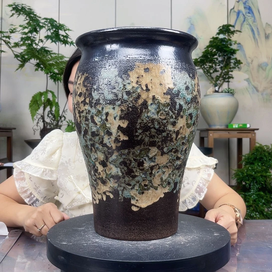 紫砂花盆王嫂花盆直播0605-1557 高30口20