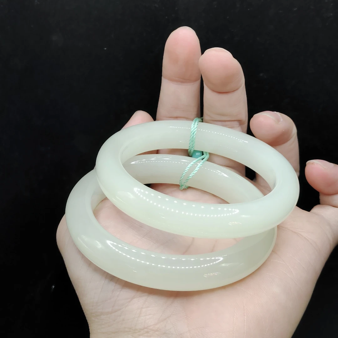 【老三珠宝】和田玉宽条手镯JL37【多样性发其一】圈口52-62mm