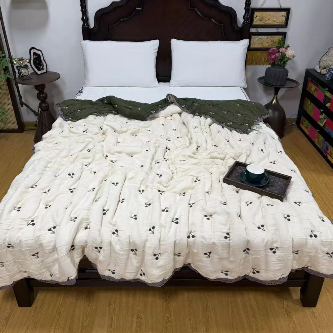 毛病大 处理品！十层纱泡芙被双人200*230～会起小毛球会缩水V006