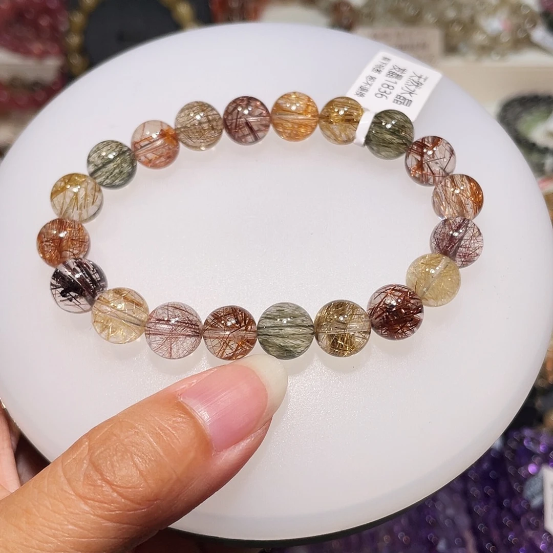 手串水晶未镶嵌高品彩发晶9.5m