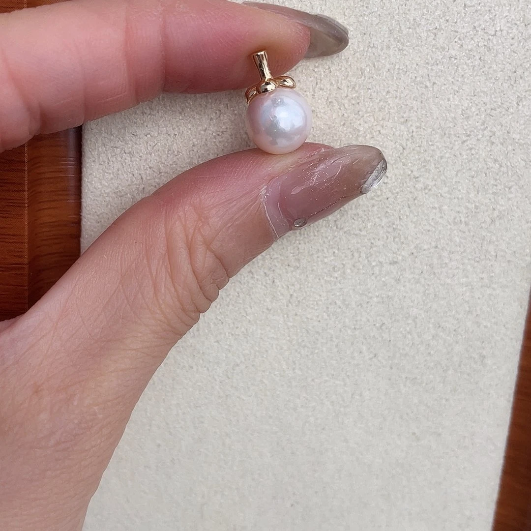银S925镶嵌吊坠(不含链)海水珍珠