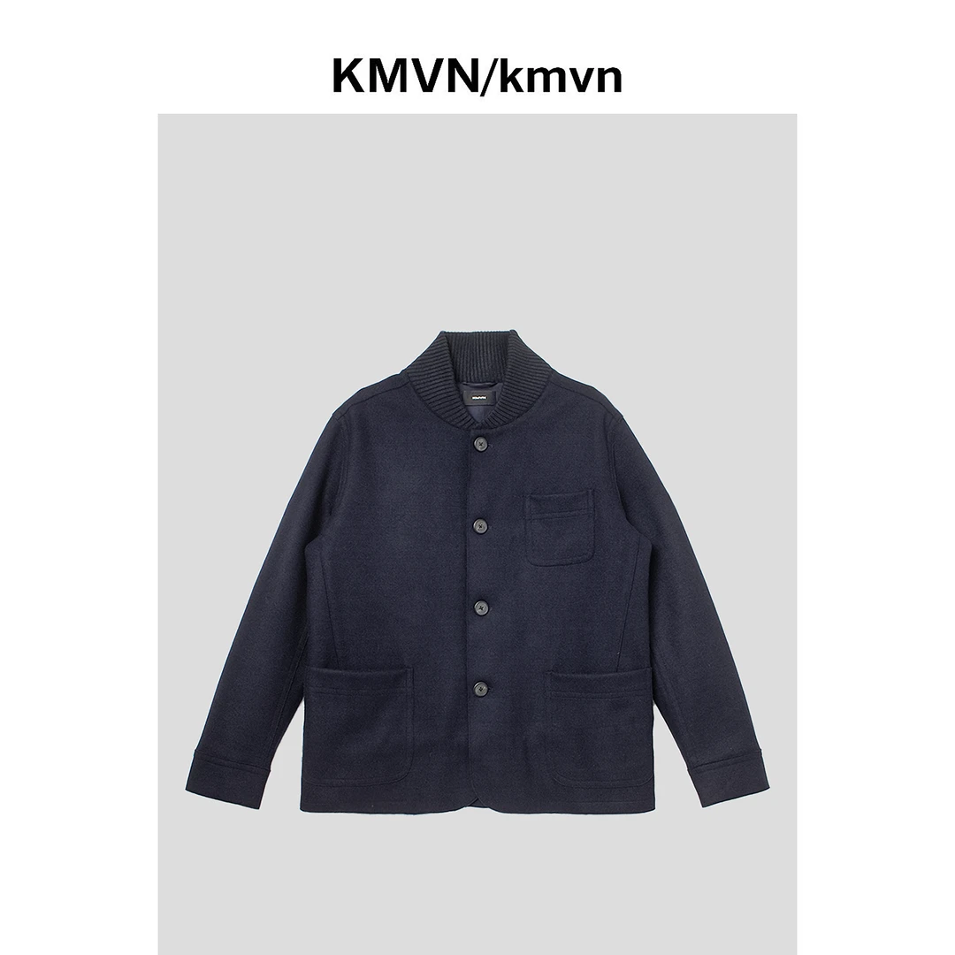 kmvn/kmvn【蓝已】2025冬季新款时尚百搭原创设计休闲羊毛西服上衣