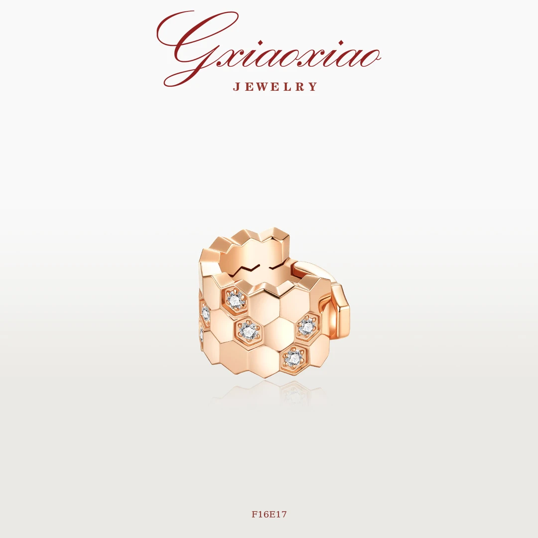 G XIAOXIAO 蜂巢耳夹法式气质高级百搭 F16E16 F16E17