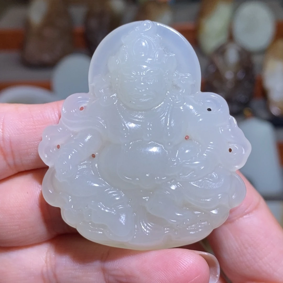 颈饰未镶嵌和田玉黄财神