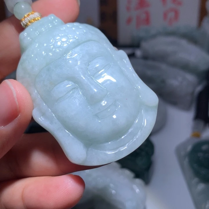 翡翠未镶嵌颈饰保真天然A货翡翠