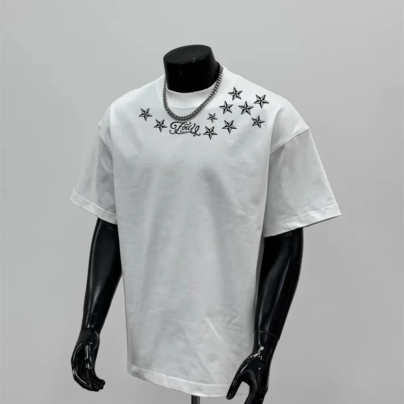 纯棉百搭常规短袖夏季圆领美式休闲T恤韩版情侣ins白色上衣宽松