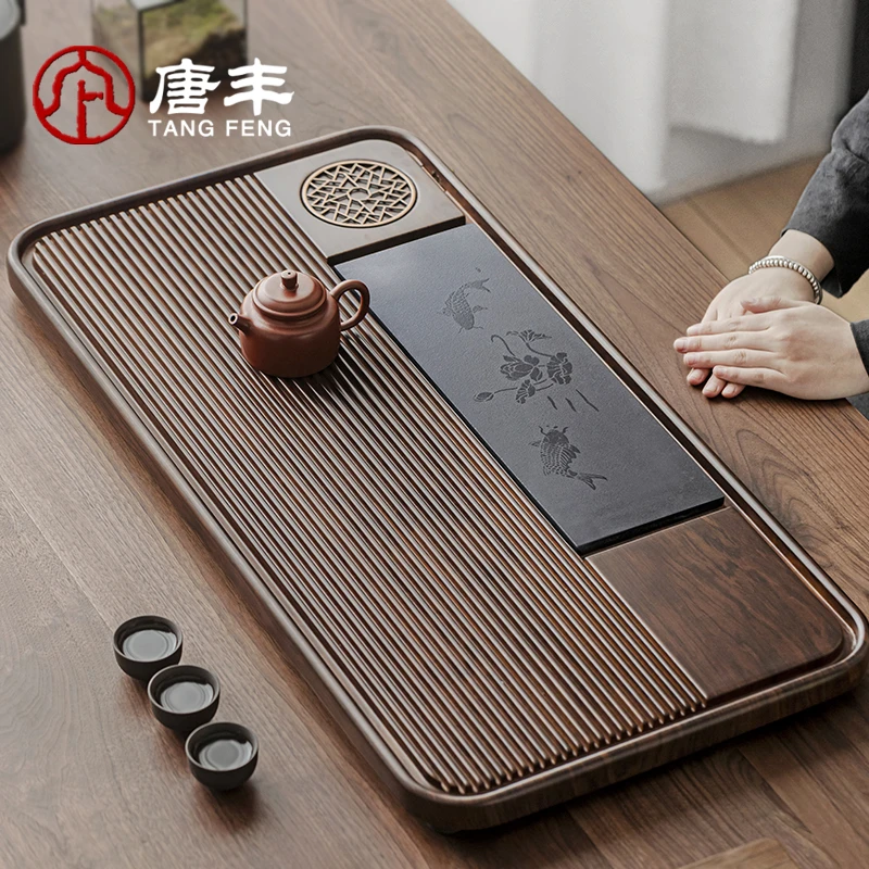 唐丰实用款茶盘2025新款家用重竹茶台干泡台轻奢现代高级感排水式