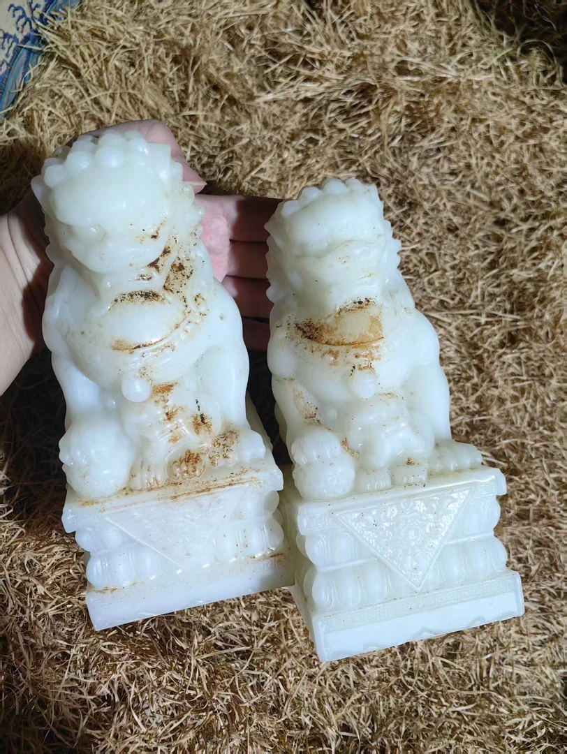 1对白色狮子摆件链接