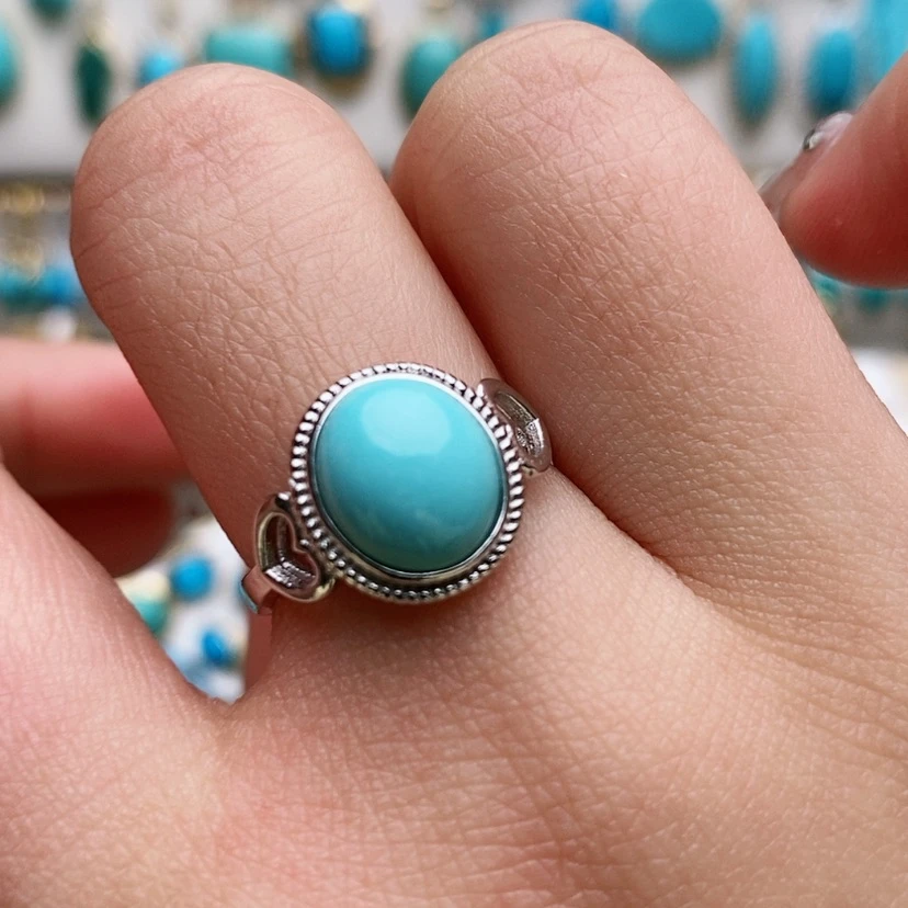 【闪购商品】绿松石戒指银S925镶嵌