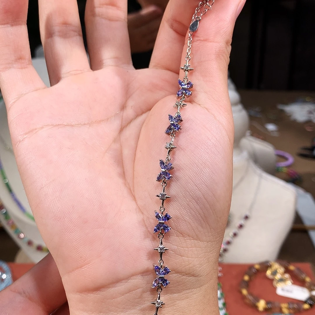 坦桑石手链银S925镶嵌