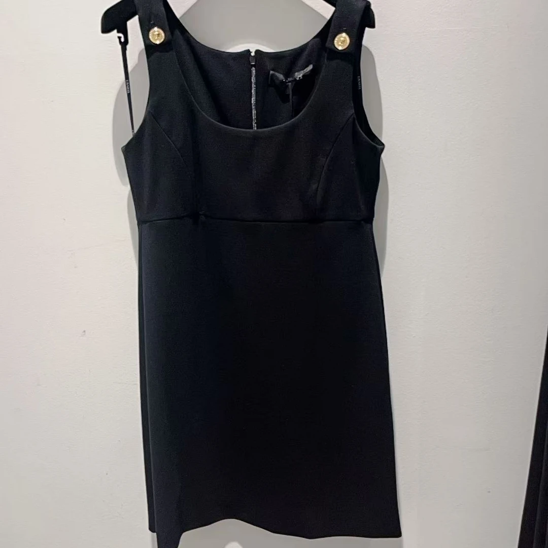 未使用 VERSACE/范思哲 女士美杜莎金扣吊带连衣裙