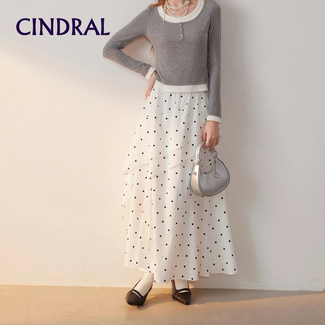 【熙地】韩系气质洋气穿搭套装秋季款减龄慵懒风半身裙C85QH0593W