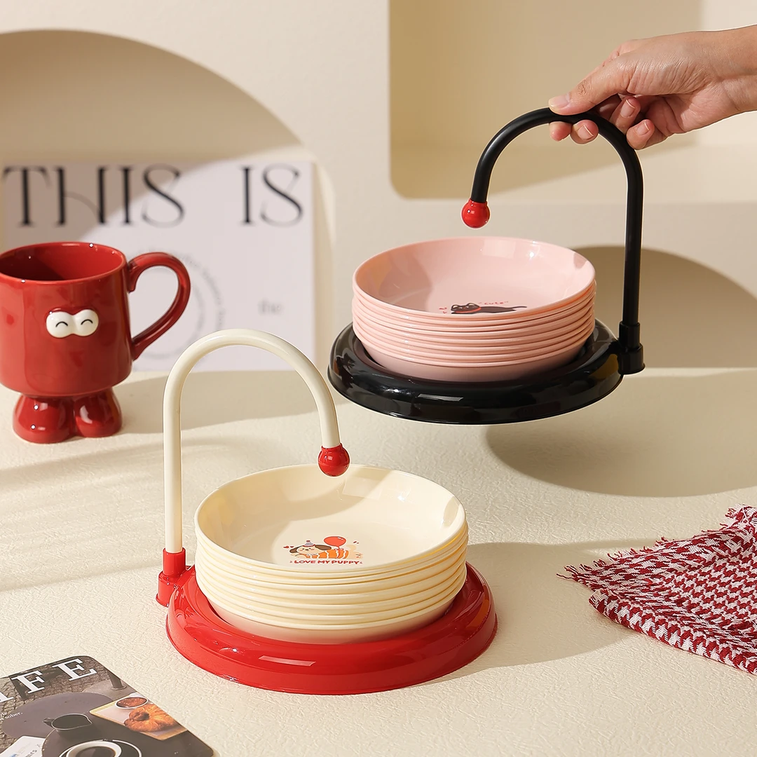 网红骨碟盘家用高档食品级吐骨碟餐桌垃圾盘碟子骨头盘零食水果盘