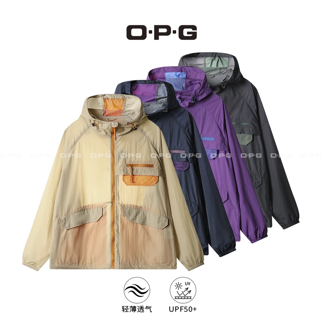 O.P.G【UPF50+设计师款工装拼接防晒外套】夏季宽松休闲防晒服88975