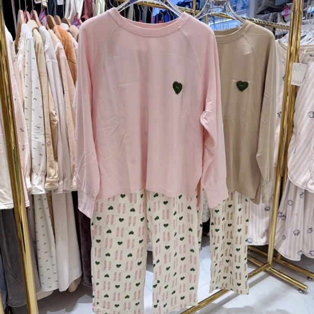 【精灵家】女士长袖薄款韩版甜美休闲睡衣套装