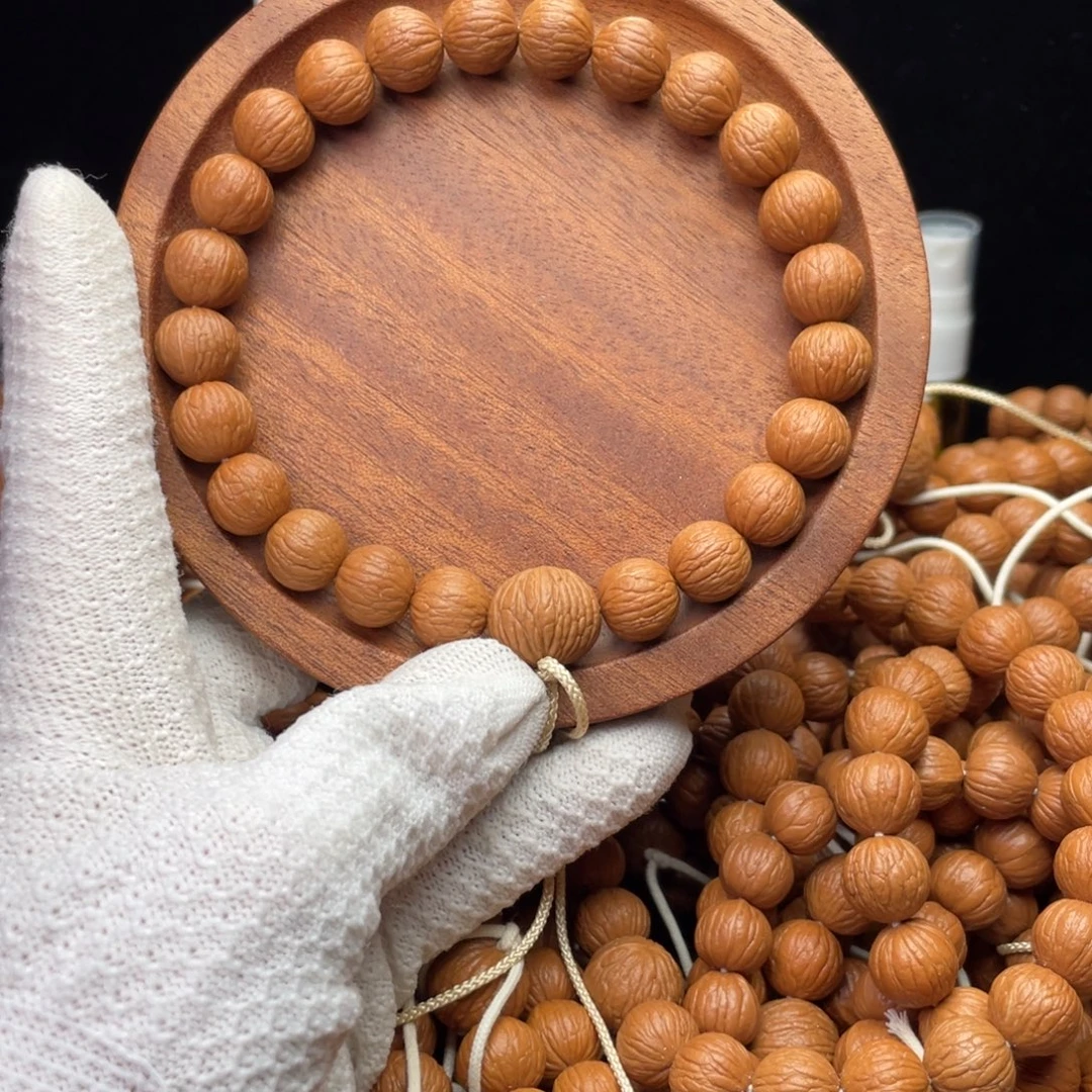 猴头核桃手串凤羽手持12同